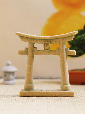 日式鸟居摆件造景鱼缸盆景微缩场景模型古风布置桌面和风装饰工位