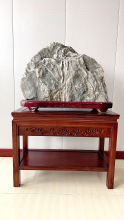 超承重全实木奇石桌盆景桌长方形沙发边几桌角几架鱼缸架石头底座