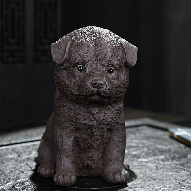 创意紫砂茶宠摆件精品可养田园犬茶宠摆件