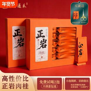送礼正岩肉桂茶鬼级花果香武夷岩茶大红袍独立包装礼盒手提袋茶叶
