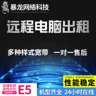 远程电脑出租云渲染远程服务器租用E5物理机游戏工作室模拟器多开