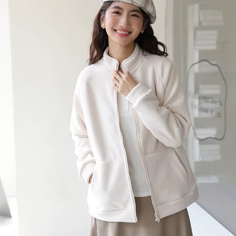 小香风女装秋冬加厚摇粒绒开衫卫毛呢外套