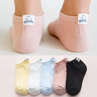 Trẻ em vớ mỏng mùa xuân và mùa thu mỏng phần cotton mùa hè vớ cô gái nông miệng dễ thương vớ ngắn mùa xuân và mùa hè - Vớ vớ dày thu đông cho bé