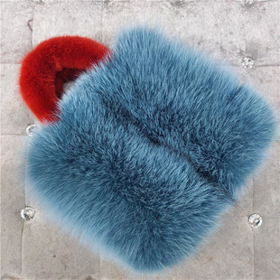 公文包狐狸毛进口整皮水貂毛手提皮草包包2024新斜挎 原创