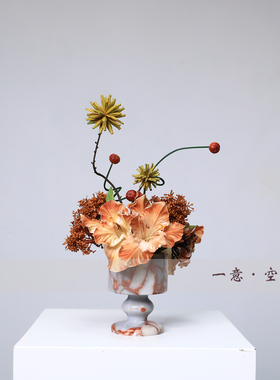 中古风仿真花摆件书桌花艺装饰