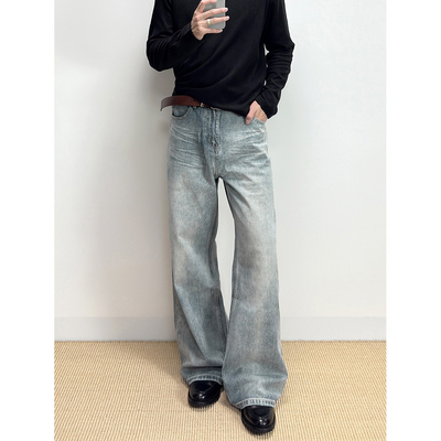 ALLFIT13oz猫须水洗牛仔裤