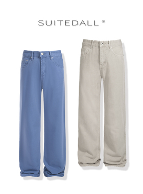 ALLFIT 珠帆布工装裤 阿苏特染宽松直筒四色百搭户外休闲法工裤男