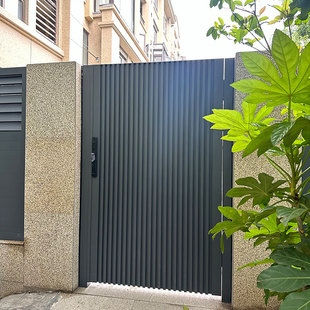 陆庆铝艺铝合金别墅院门 庭院门 铝艺单开小门花园小门尺寸可定制