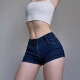 弹力紧身百搭复古性感包臀潮 女2025夏季 超辣超好穿 低腰牛仔短裤