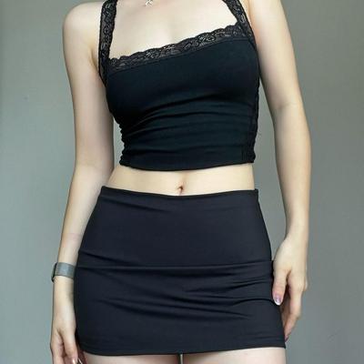 半身裙甜姐防走光低腰美式