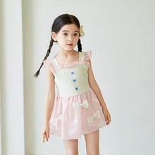 女童绝美游泳衣女宝小女孩专用泳衣儿童高颜值连体公主裙2025新款