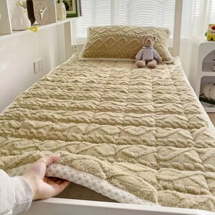 宿舍塔芙绒90cmx200cm床垫床褥牛奶绒加厚家用垫子夹棉秋冬季保暖