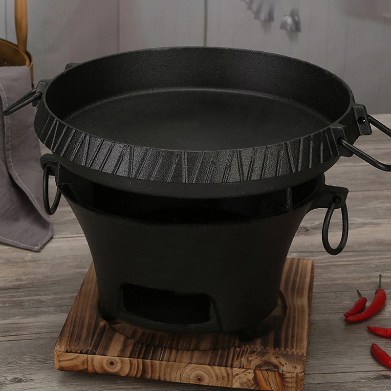 特大号铸铁炭炉碳炉子生铁炭烧烤炉火锅铁炉家庭炭火炉烧炭烤肉炉