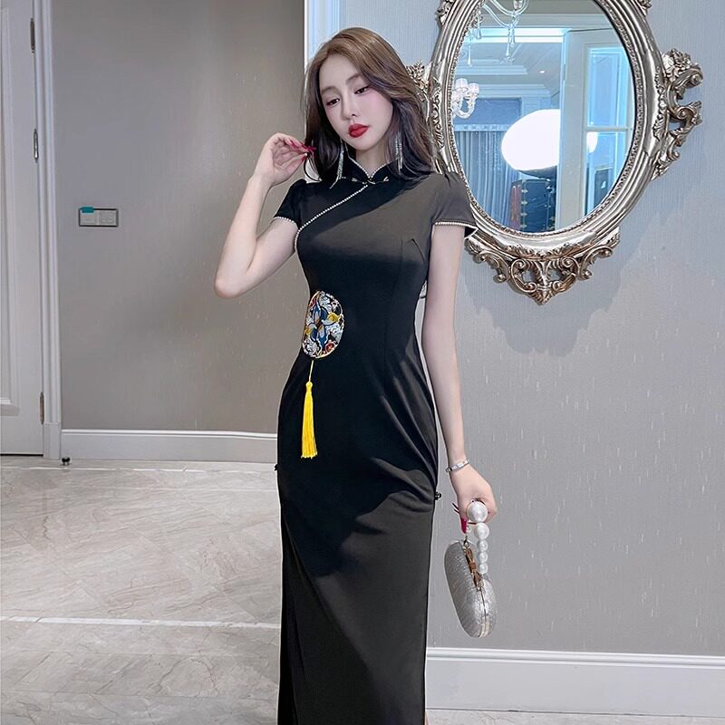 足浴Spa技师工作服旗袍中式国风