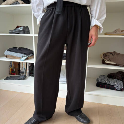 ZHUOLINZHANG新贵老钱绵羊毛醋酸长裤重磅石墨烯直筒自发热休闲裤