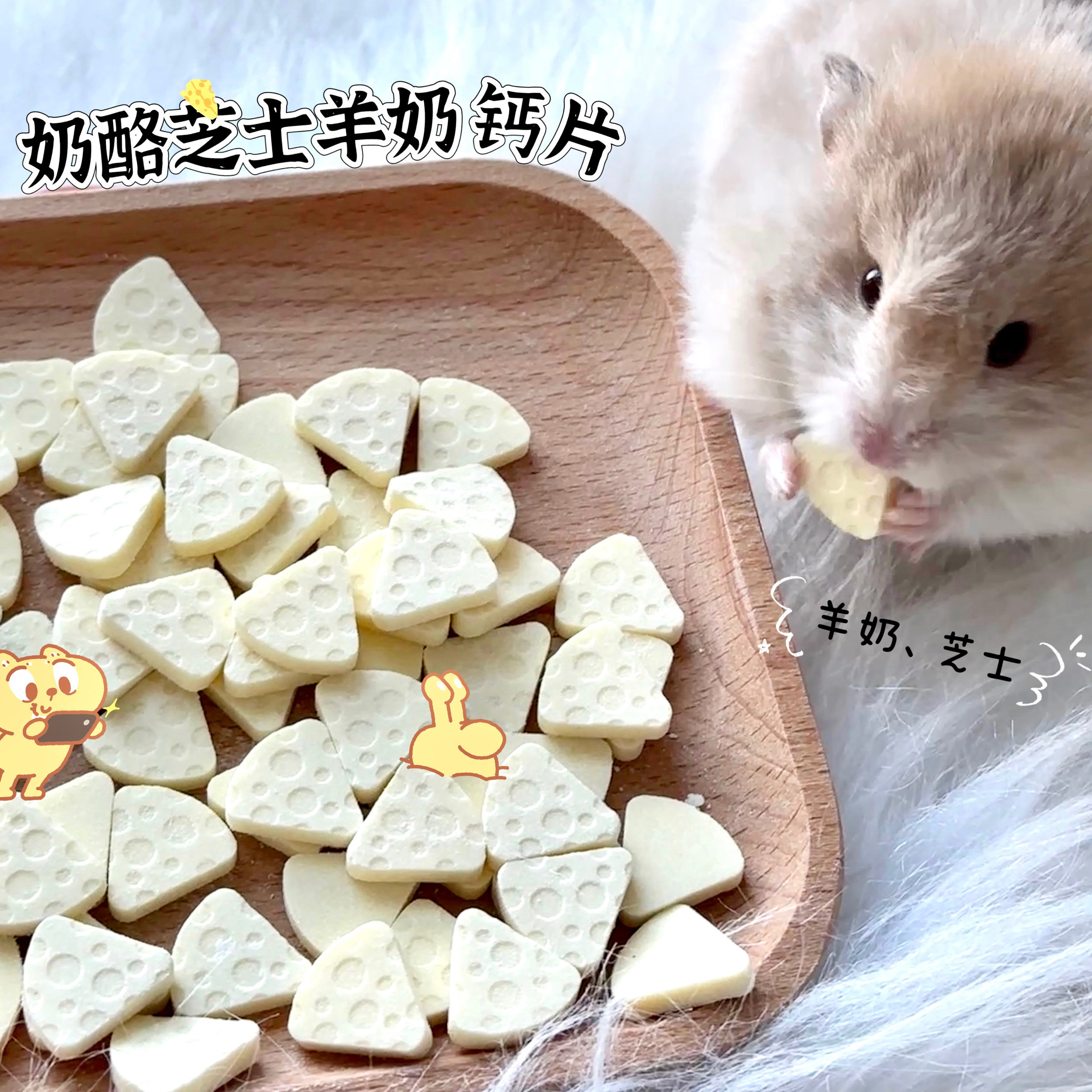 仓鼠零食补钙羊奶钙片金丝熊白牙扭伤羊奶钙片兔子荷兰猪宠物食物