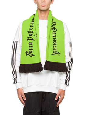 潮牌gosha rubchinskiy俄文字母仿洋绒围巾秋冬提花流苏球迷围脖