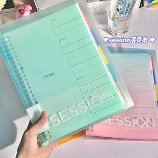 日本maruman满乐文session活页本B5A4可拆卸笔记本双重索引页本子