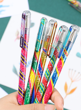 派通pentel闪光笔圣诞限定啫喱笔K110彩色蝴蝶笔hybrid珠光金属色