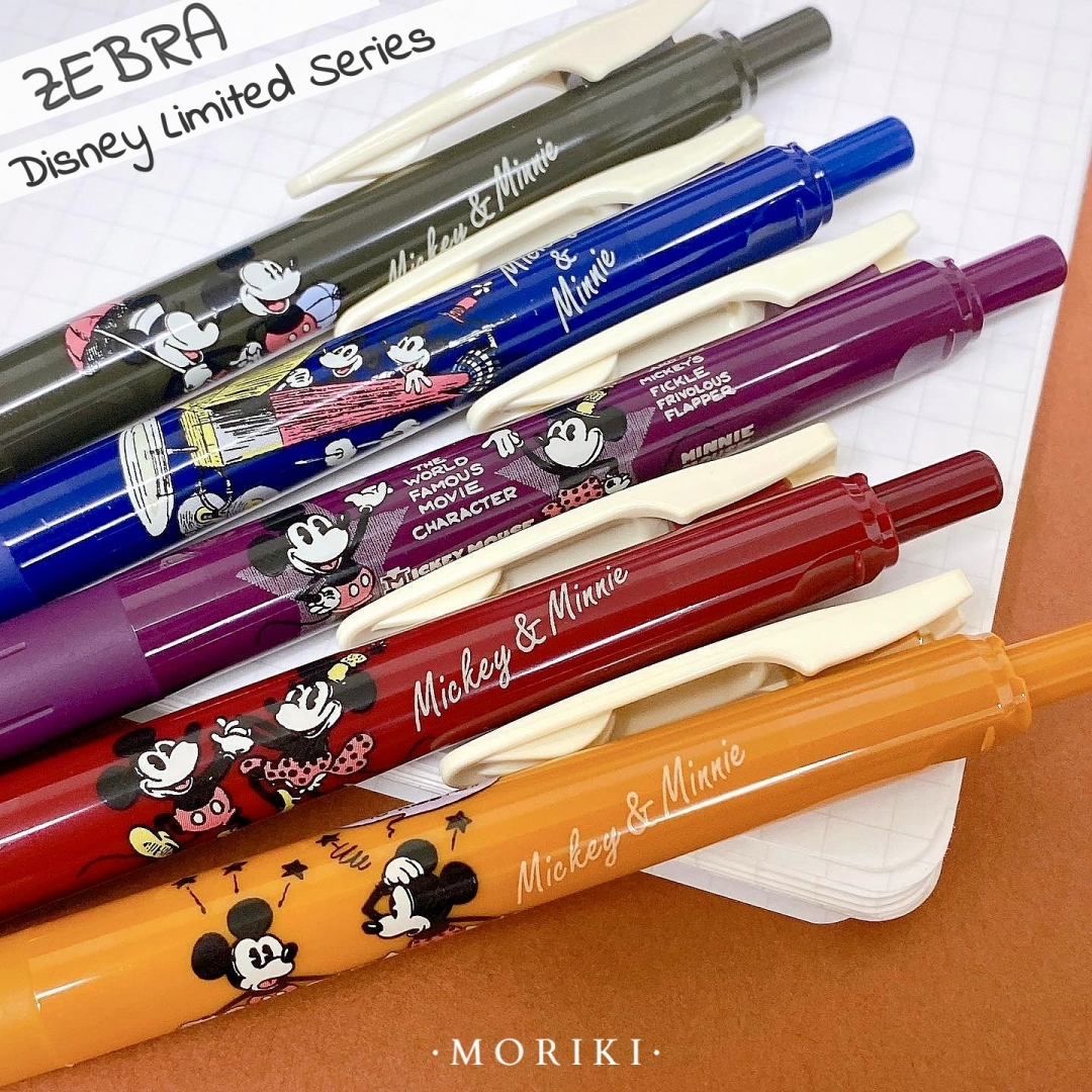 新品ZEBRA斑马迪士尼限定中性笔复古米奇JJ15彩色笔酒红水笔0.5