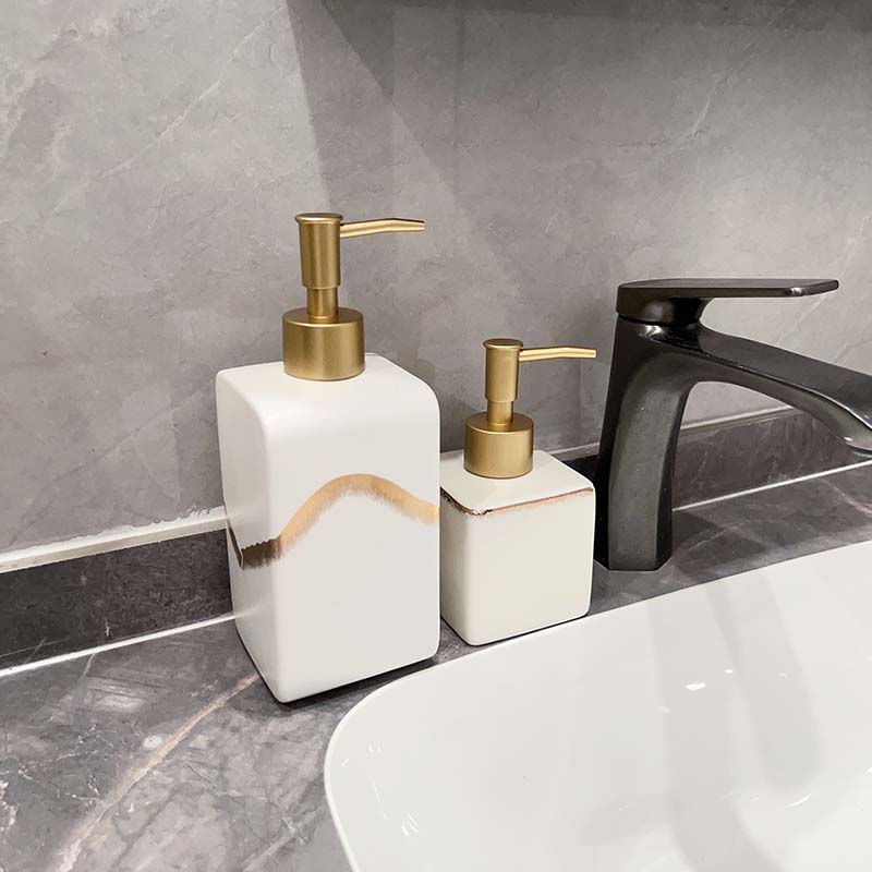 金边高档陶瓷分装瓶洗手液乳液瓶