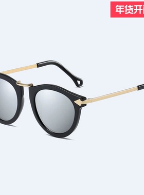 配近视太阳镜圆脸时尚韩版潮
