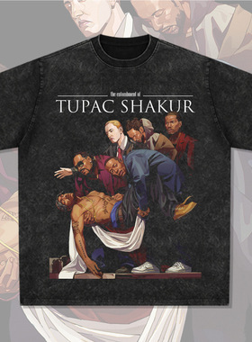 Homage TUPAC SHAKER 2PAC图派克印花短袖t恤宽松欧美高街T2pac