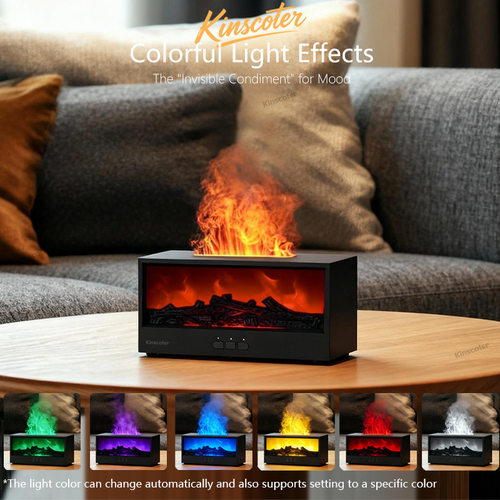 Aromatherapy fireplace flame diffuser USB air humidifier