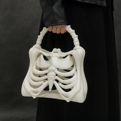 跨境 printed skeleton bone bag 骨制包装饰