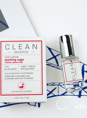 Clean克霖RESERVE系列Sparkling Sugar蜜境初桃香水小样3ml滚珠