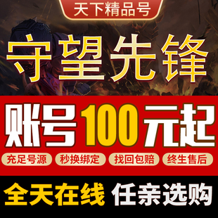 守望先锋账号高端国服成品号战网金武器25级白号皮肤排位号