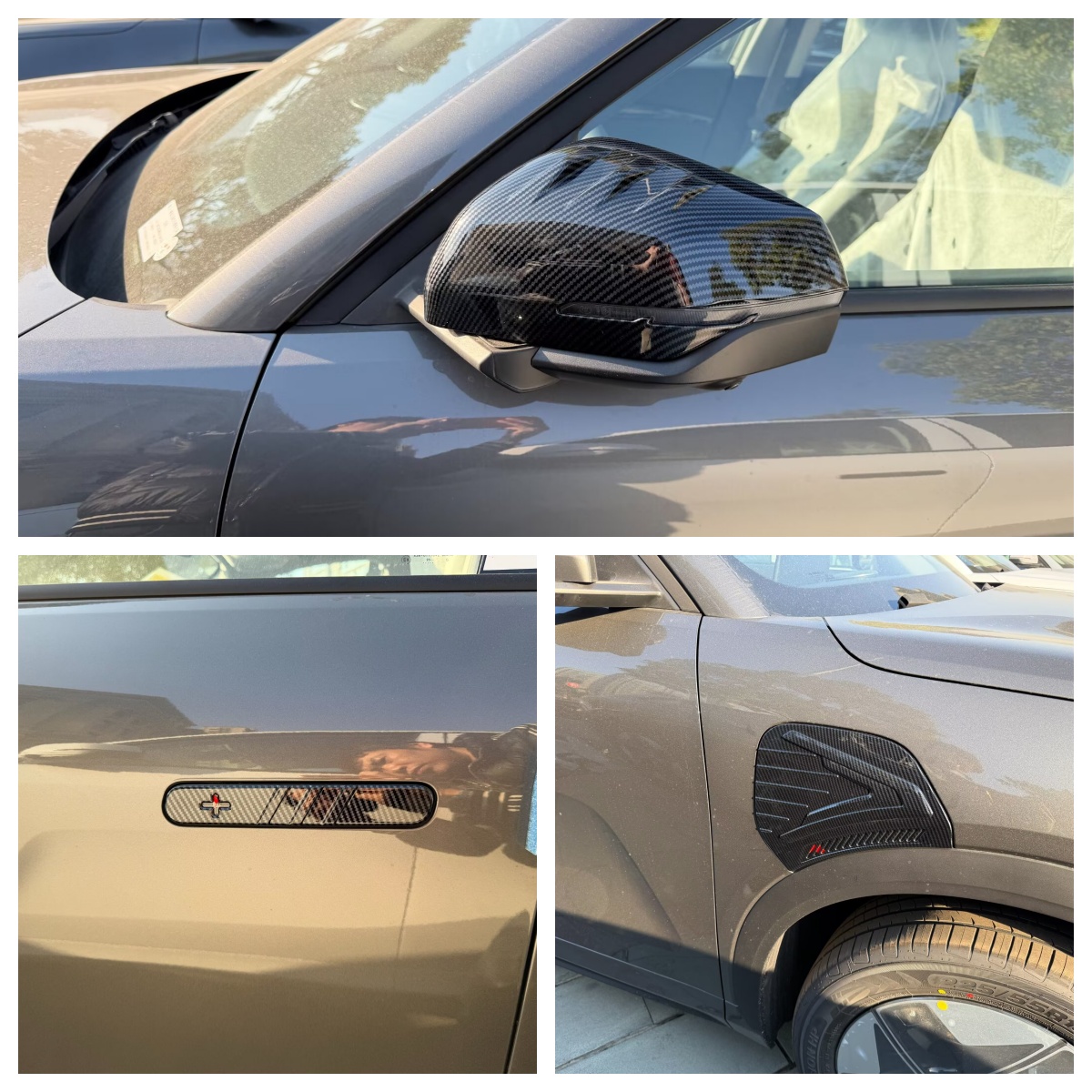 银河E5后视镜罩倒车镜壳改装