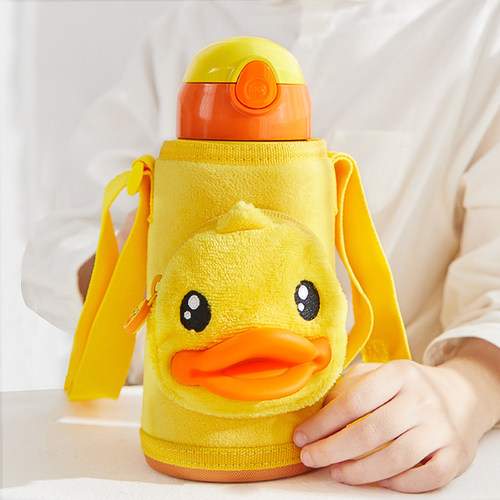 小黄鸭duck不锈钢两用儿童水杯
