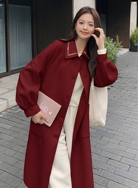 Mistletoe现货首发学院风双面羊毛呢大衣外套女p198-k298