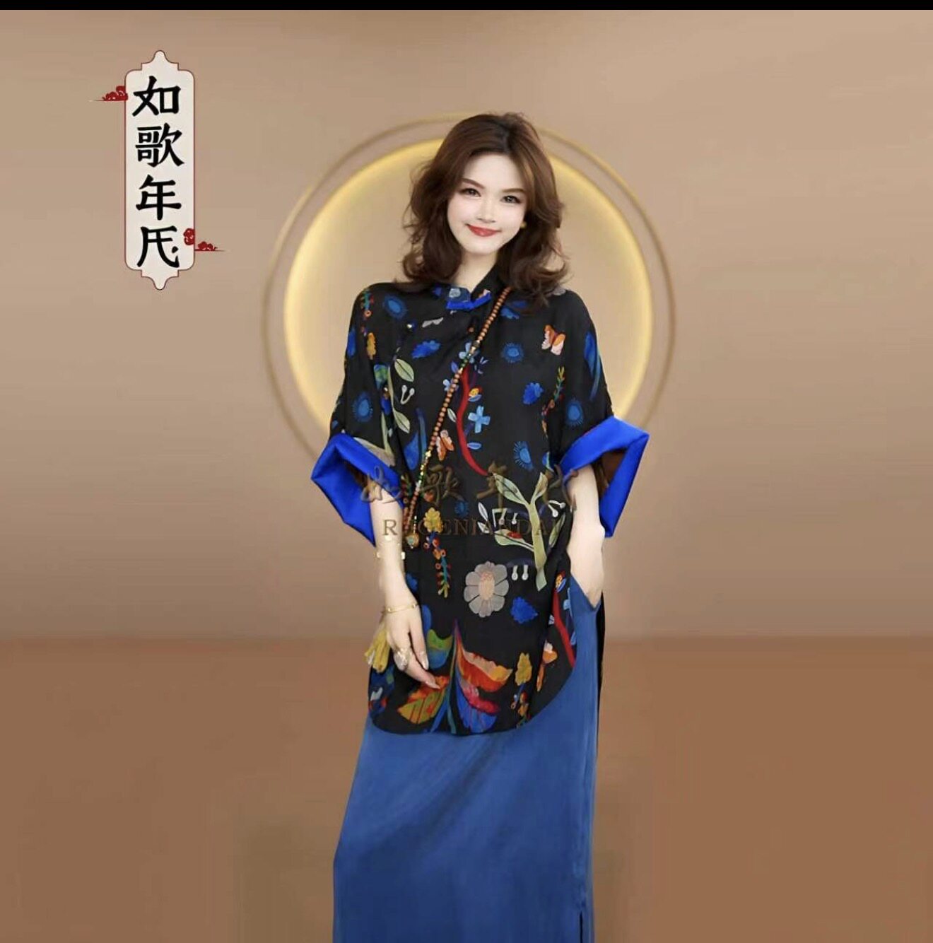 盘扣上衣优雅气质国风衬衫女装图片