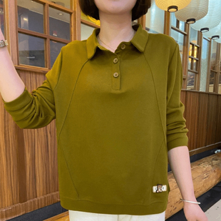 中老年女装妈妈秋装2024新款洋派质上衣时尚宽松大尺码休闲显瘦卫