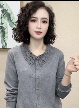 领衬衫上衣洋气时尚休闲中年女装