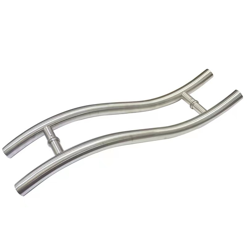 S型加厚304 扶手201不锈钢玻璃门把手有无框门木门现代简约大拉手