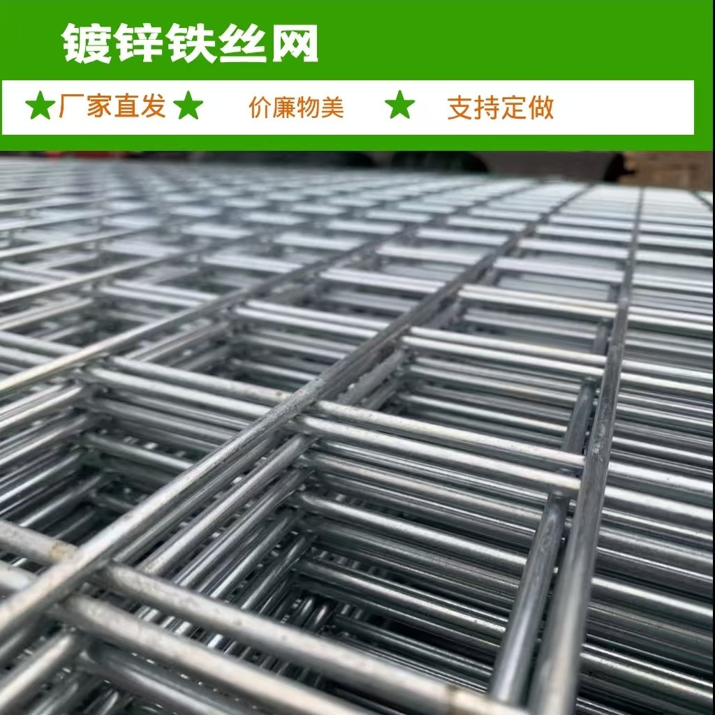 镀锌铁丝网片加密网格养殖加粗钢丝地网狗笼铁网围栏建筑网片定做