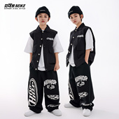 嘻哈男童街舞服装 贝可家街舞儿童潮服套装 少儿hiphop表演出服新款