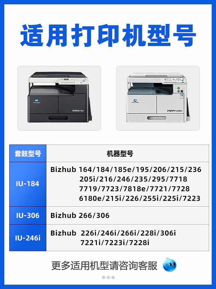 带载体适用柯尼卡美能达185e硒鼓6180e bizhub 205i 206套鼓226复