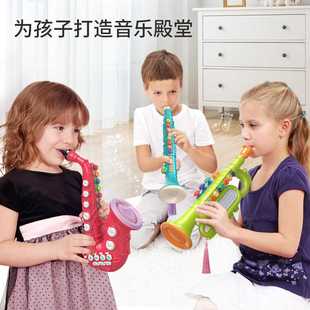 儿童喇叭玩具宝宝1岁萨克斯音乐吹奏管乐器2岁小号口哨女孩单簧管