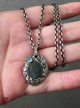 幸运项链手工原创纯银复古新潮简约十字架生日礼物情人节孤品吊坠