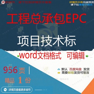 工程总承包EPC项目技术标 方案工程项目技术承包word可编辑文