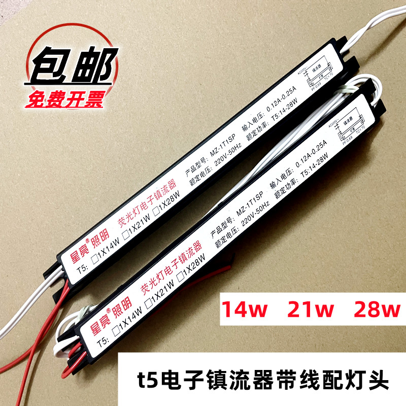 t5一拖一电子镇流器带线配灯头