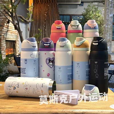 304不锈钢可拆卸吸管双饮保温杯