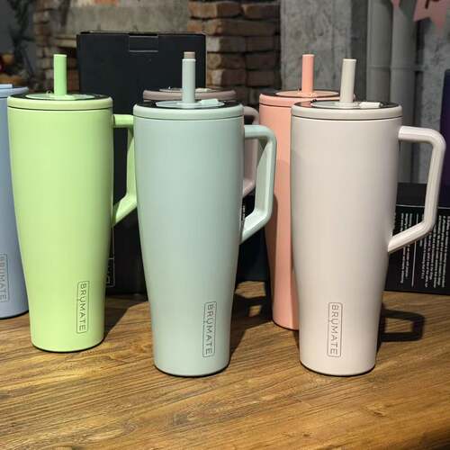 Brumate 40OZ 304 stainless steelcup handle straw travel cup