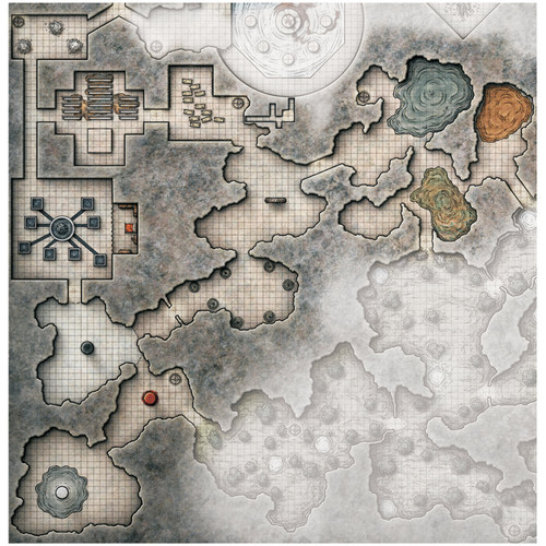 桌游驿站 D&D 5E 睡前故事 508 Ooze Grottos 哈欠传送门TRPG地图
