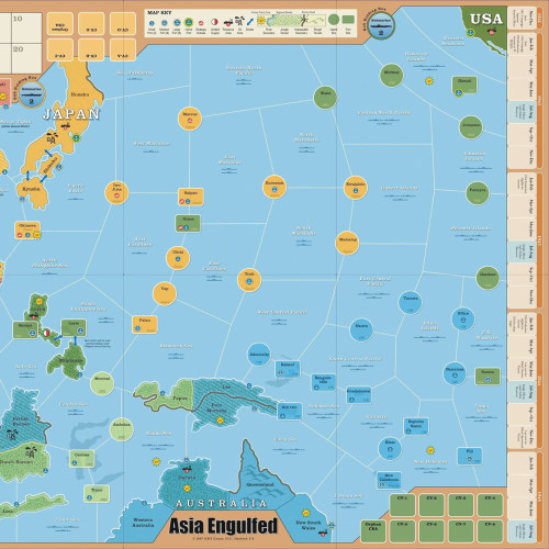 桌游驿站DIY算子棋盘地图牌垫