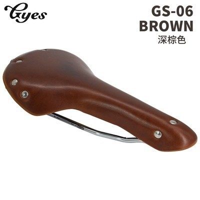 Gyes复古公路自行车坐垫牛皮 GS-06鞍座死飞座垫 竞速鞍座